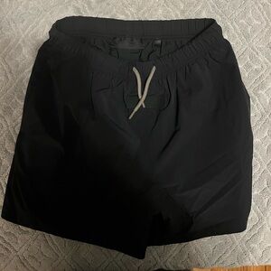 Essentials Black Kids Athletic Shorts with Drawstring
